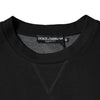 Dolce &amp; Gabbana – Schwarzes Sweatshirt mit Rundhalsausschnitt und Logo-Print