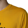 Dolce &amp; Gabbana – Kurzärmliges T-Shirt mit Logo-Print in Weiß und Gelb