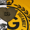 Dolce &amp; Gabbana – Kurzärmliges T-Shirt mit Logo-Print in Weiß und Gelb