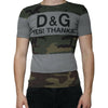Dolce &amp; Gabbana Mehrfarbiges Camouflage-T-Shirt aus Baumwolle mit Rundhalsausschnitt
