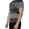Dolce &amp; Gabbana Mehrfarbiges Camouflage-T-Shirt aus Baumwolle mit Rundhalsausschnitt