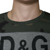 Dolce &amp; Gabbana Mehrfarbiges Camouflage-T-Shirt aus Baumwolle mit Rundhalsausschnitt