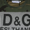 Dolce &amp; Gabbana Mehrfarbiges Camouflage-T-Shirt aus Baumwolle mit Rundhalsausschnitt