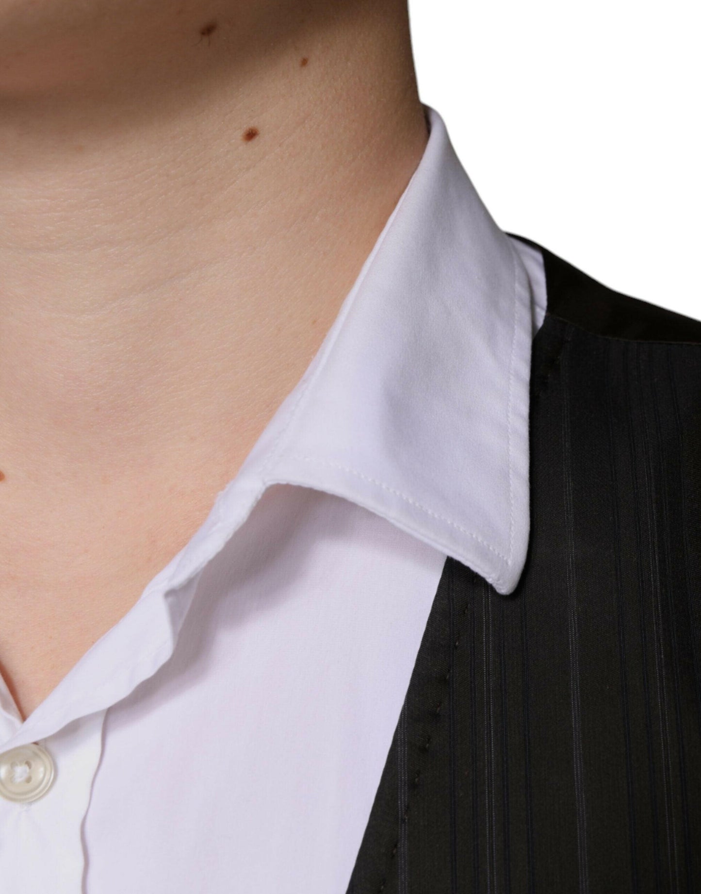 Dolce &amp; Gabbana Robe gilet en coton noir Gilet formel