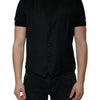 Dolce &amp; Gabbana Schwarze Wollweste, formelle Weste