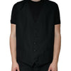 Dolce &amp; Gabbana Schwarze Wollweste, formelle Weste