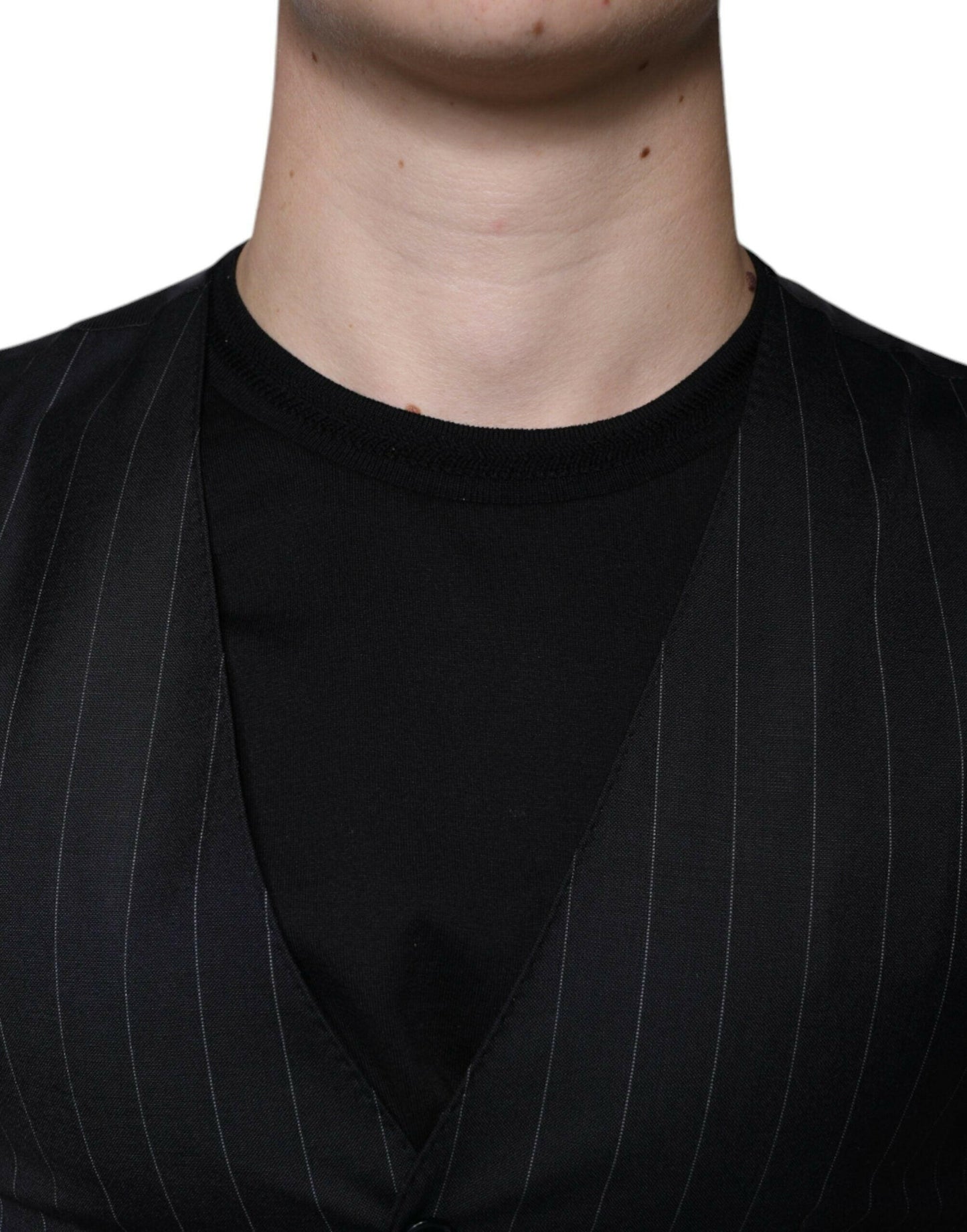 Dolce &amp; Gabbana - Gilet en cuir noir - Robe habillée