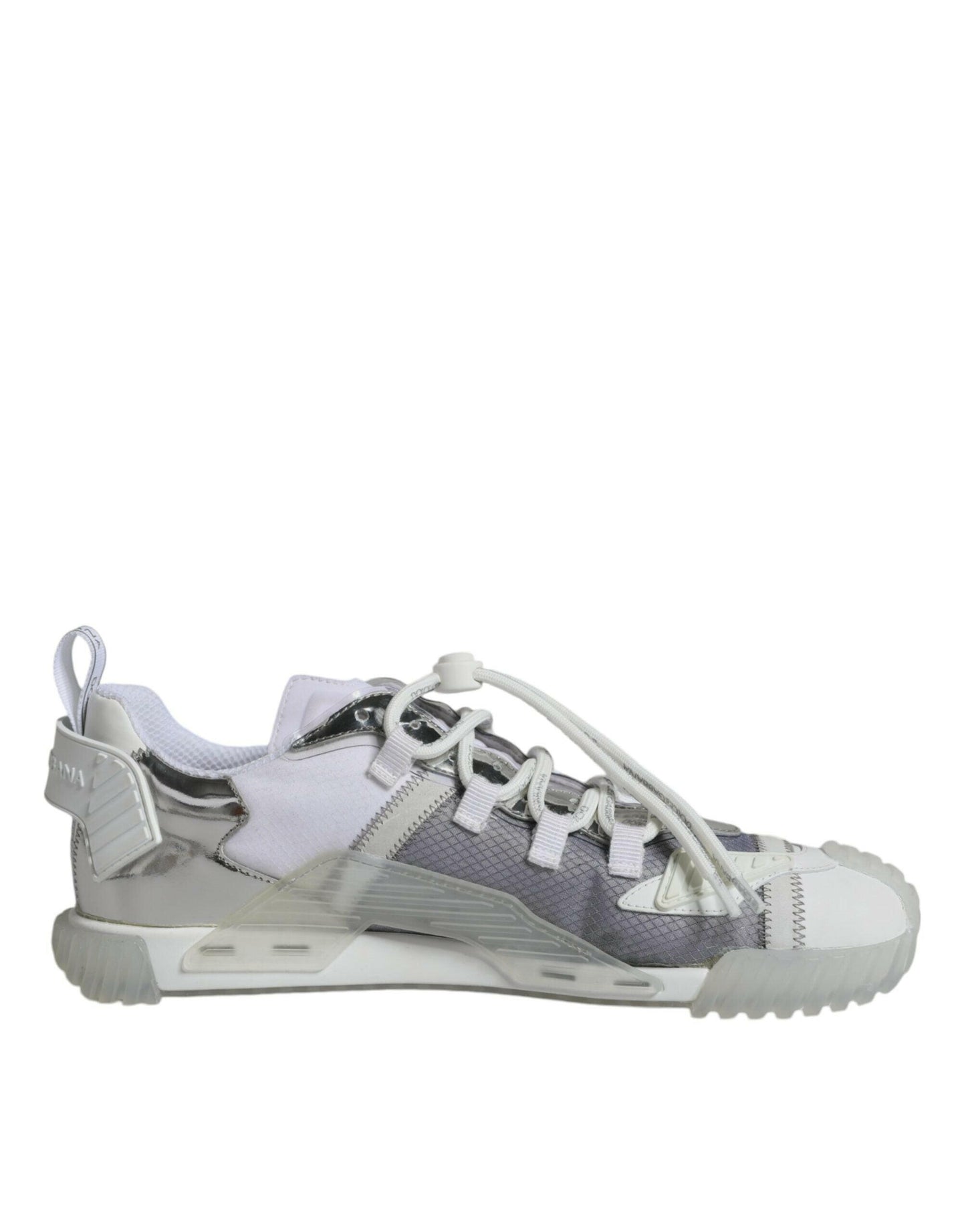 Dolce &amp; Gabbana Weiß Silber Low Top NS1 Sneakers Schuhe