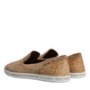 Mocassins et pantoufles Dolce &amp; Gabbana en daim beige Caiman