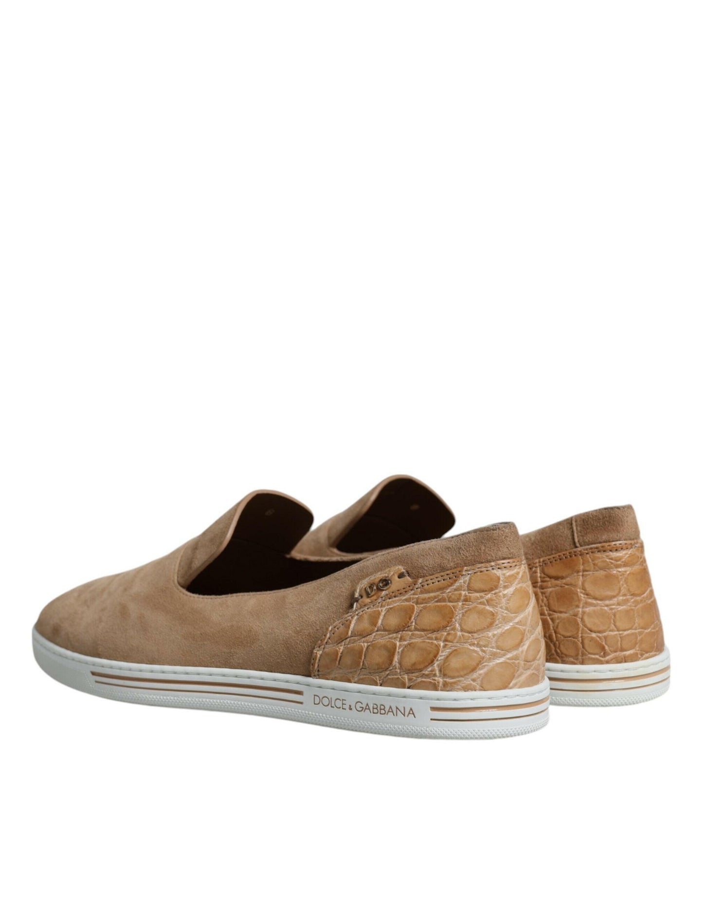 Mocassins et pantoufles Dolce &amp; Gabbana en daim beige Caiman