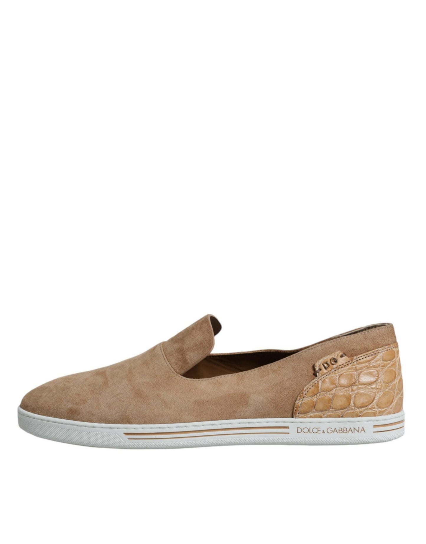Mocassins et pantoufles Dolce &amp; Gabbana en daim beige Caiman