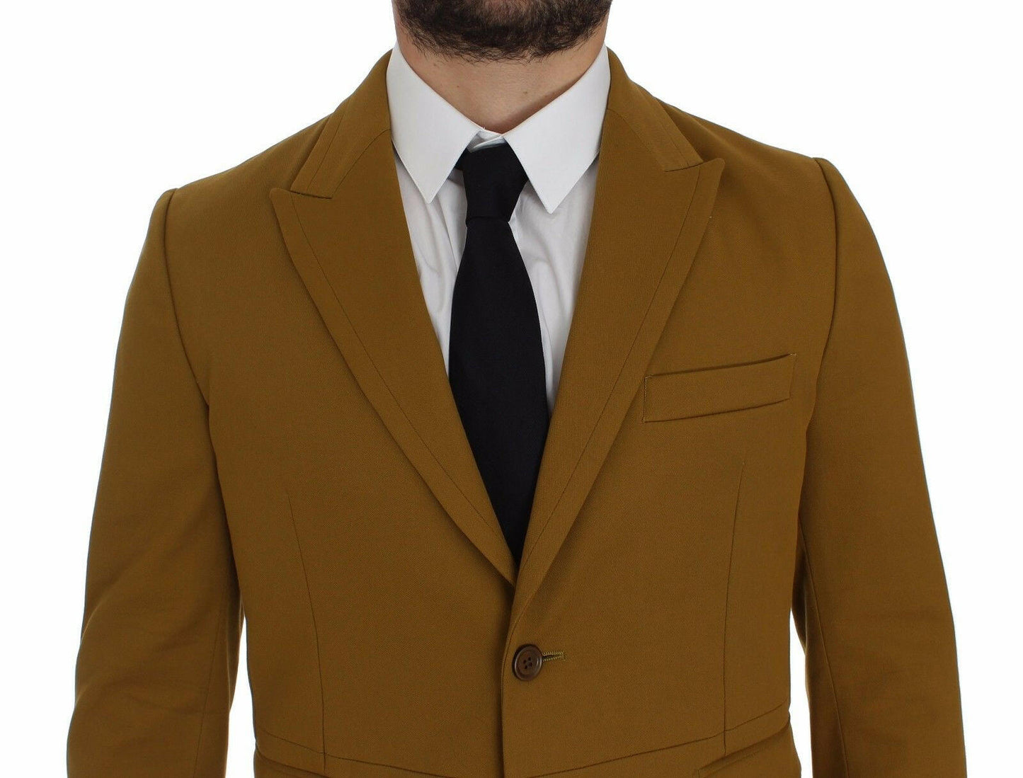 Dolce &amp; Gabbana – Gelber Baumwoll-Stretch-Blazer
