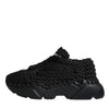 Dolce & Gabbana Black Knitted Daymaster Sneakers Shoes
