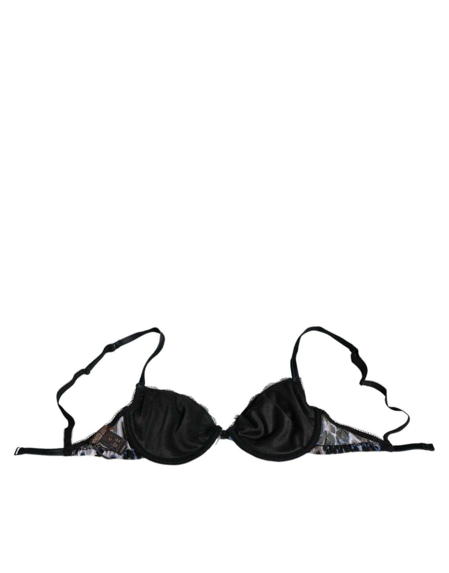 Roberto Cavalli White Leopard Push Up Reggiseno Bra Underwear