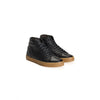 Baskets montantes de luxe Roberto Pepe en cuir de veau noir pour homme
