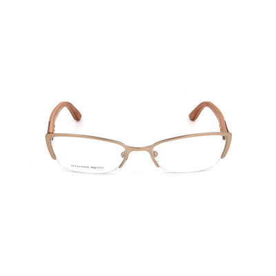 Alexander McQueen Brille aus braunem Metall (Gestell)