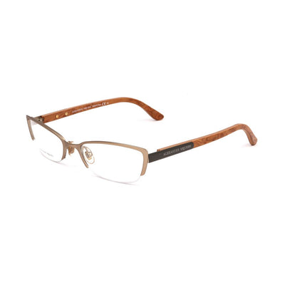 Alexander McQueen Brille aus braunem Metall (Gestell)