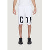Icon White Cotton Bermuda Shorts