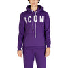 Icon Purple Cotton Hoodie