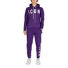 Icon Purple Cotton Hoodie