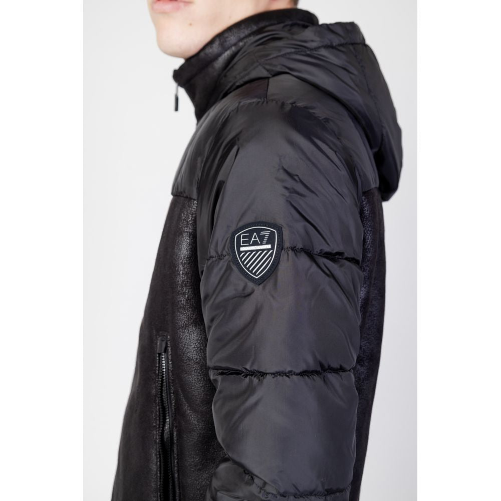 EA7 Emporio Armani Schwarze Polyester-Shelljacke