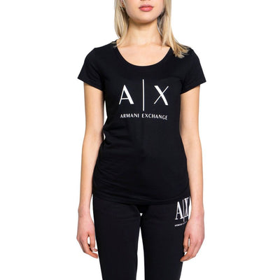Armani Exchange Black Cotton T-Shirt