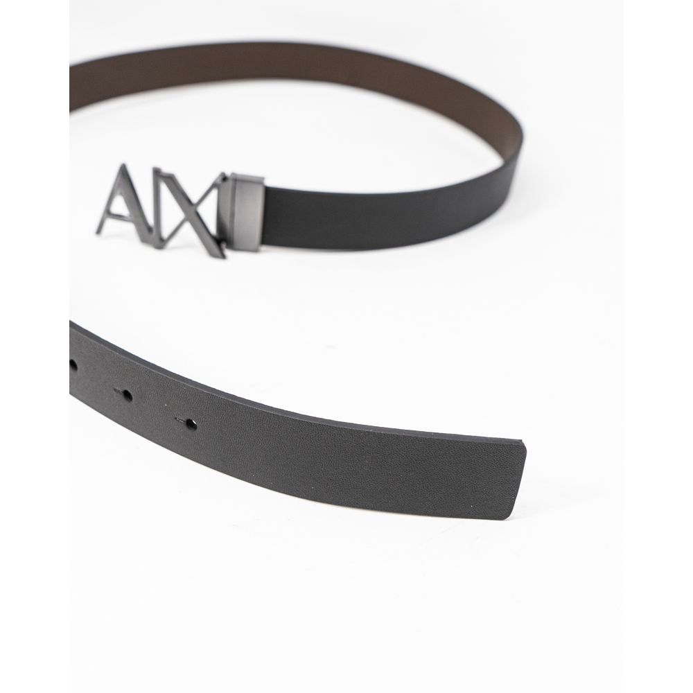 Armani Exchange Gürtel aus schwarzem Leder (Standardgröße)