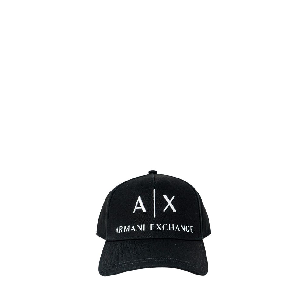 Armani Exchange Schwarze Baumwollkappe (Baseballkappe)