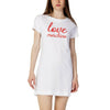 Robe en coton blanc Love Moschino