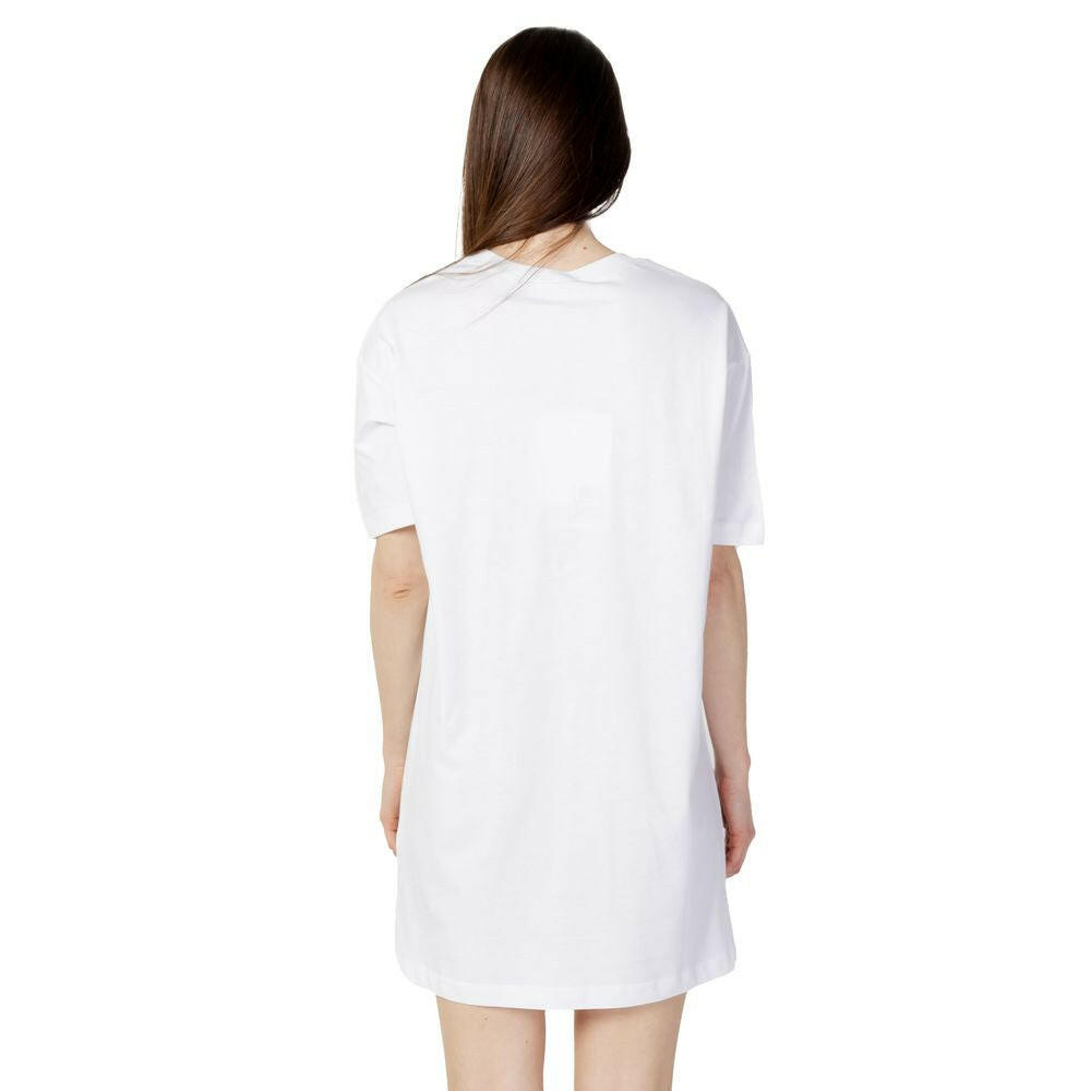 Love Moschino White Cotton Short Dress