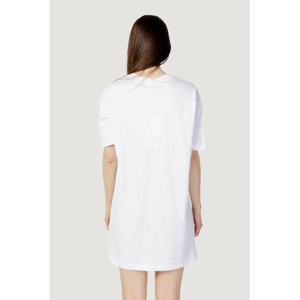 Love Moschino White Cotton Short Dress