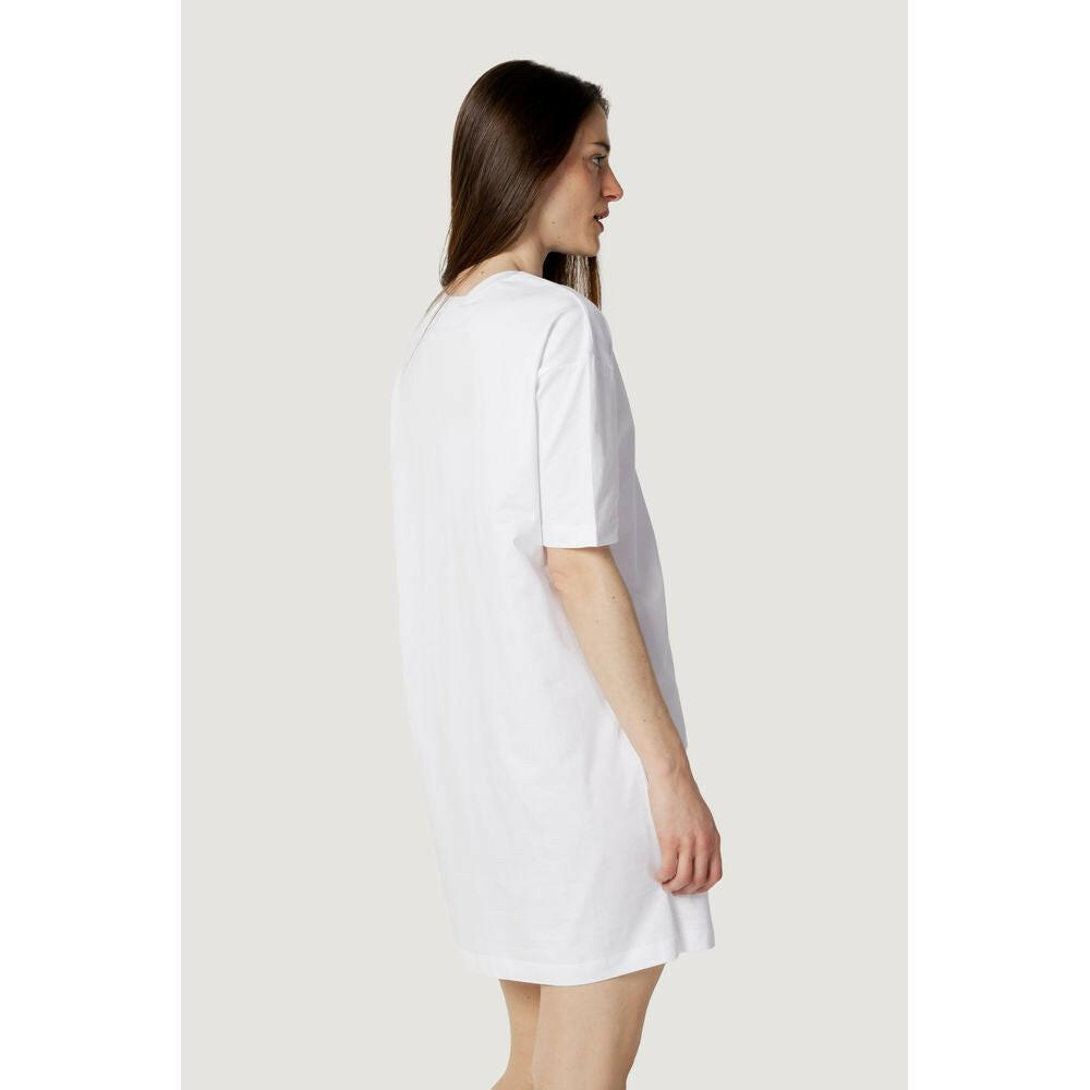 Love Moschino White Cotton Short Dress