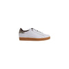 EA7 Emporio Armani Beige Leather Low Top Sneakers