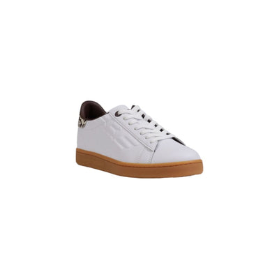 EA7 Emporio Armani Beige Leather Low Top Sneakers