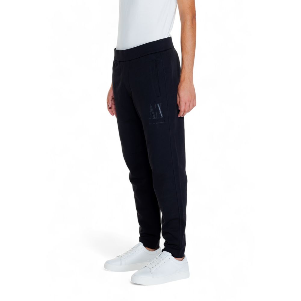 Armani Exchange Black Cotton Joggers (Workout Pants)