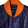 Dolce & Gabbana Blue Cotton Stretch Full Zip Bomber Jacket