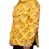 Veste blouson boutonnée matelassée à logo jaune Dolce &amp; Gabbana