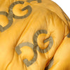Veste blouson boutonnée matelassée à logo jaune Dolce &amp; Gabbana