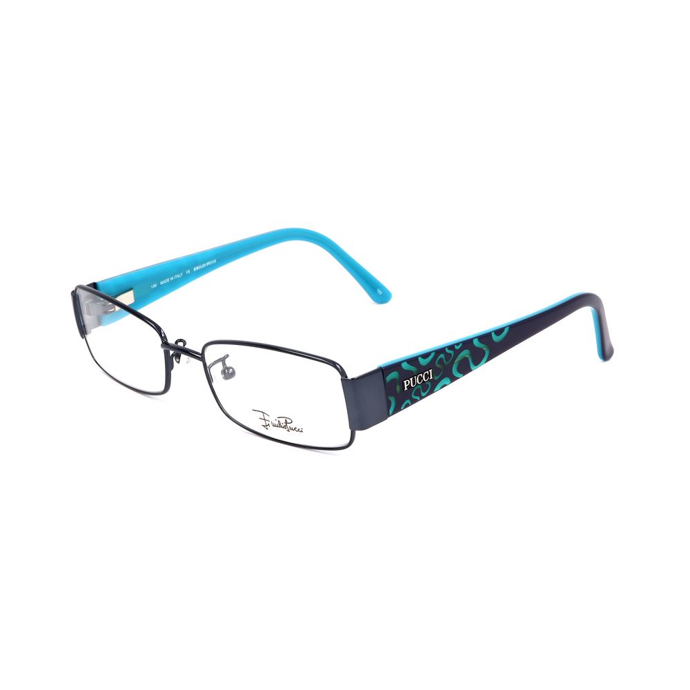 Emilio Pucci Brille aus blauem Metall (Gestell)