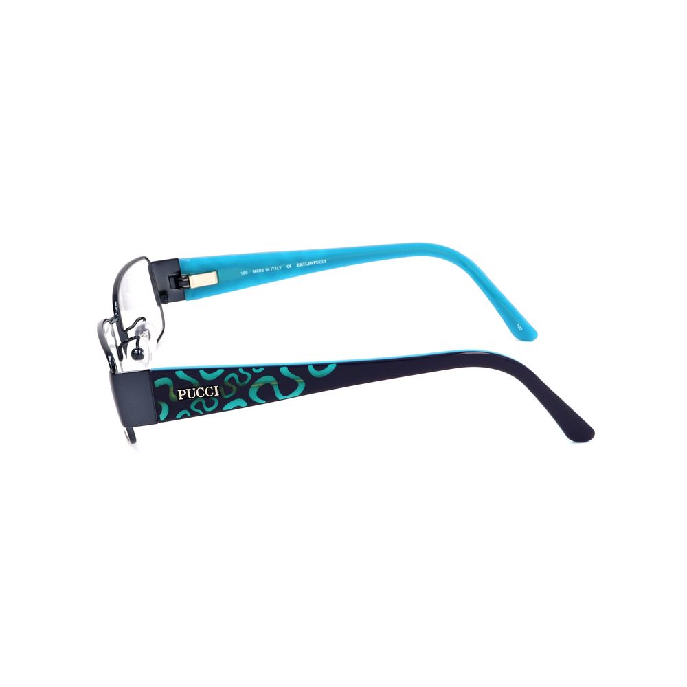 Emilio Pucci Brille aus blauem Metall (Gestell)