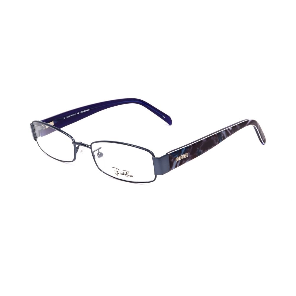 Emilio Pucci Brille aus blauem Metall (Gestell)