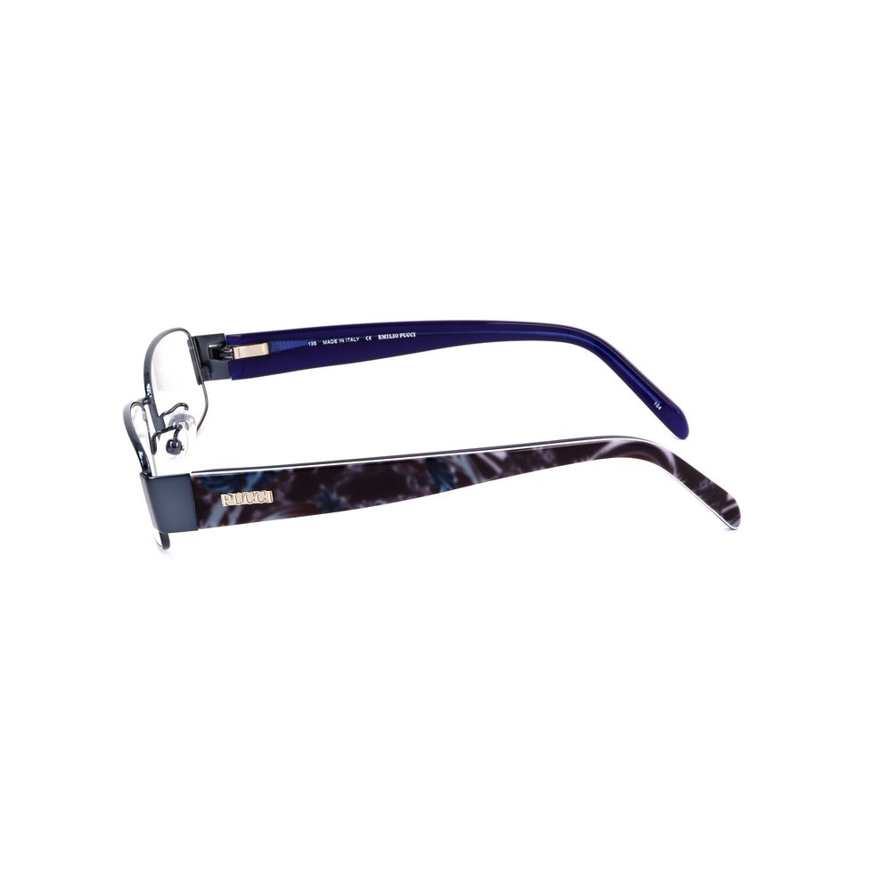 Emilio Pucci Brille aus blauem Metall (Gestell)