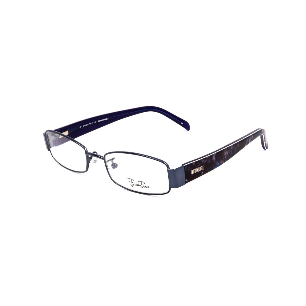 Emilio Pucci Brille aus blauem Metall (Gestell)