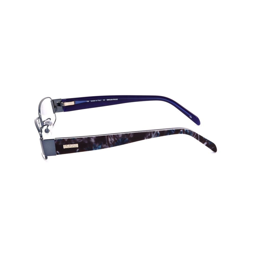 Emilio Pucci Brille aus blauem Metall (Gestell)