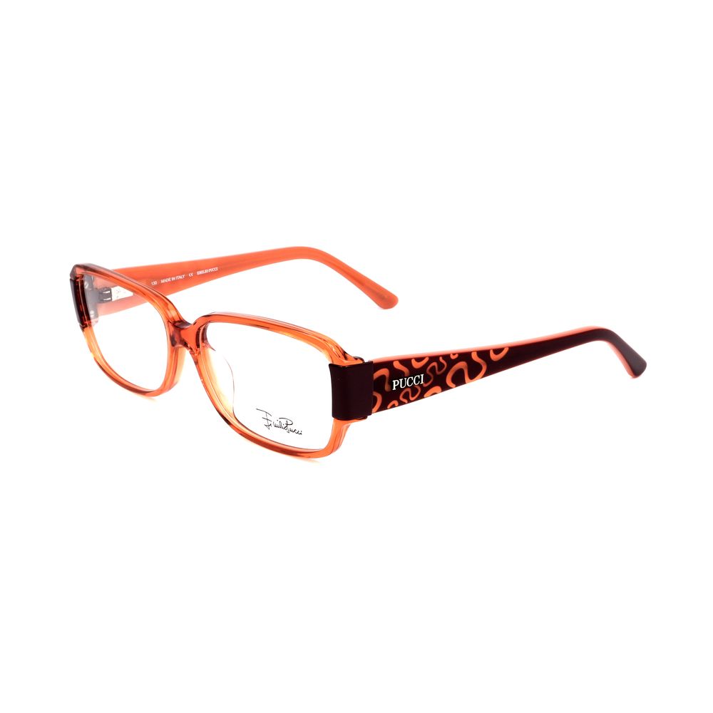 Emilio Pucci orangefarbene Kunststoffbrille (Gestell)