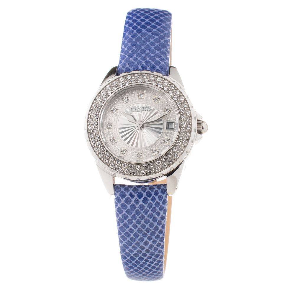Folli Follie blaue Leder-Dresswatch
