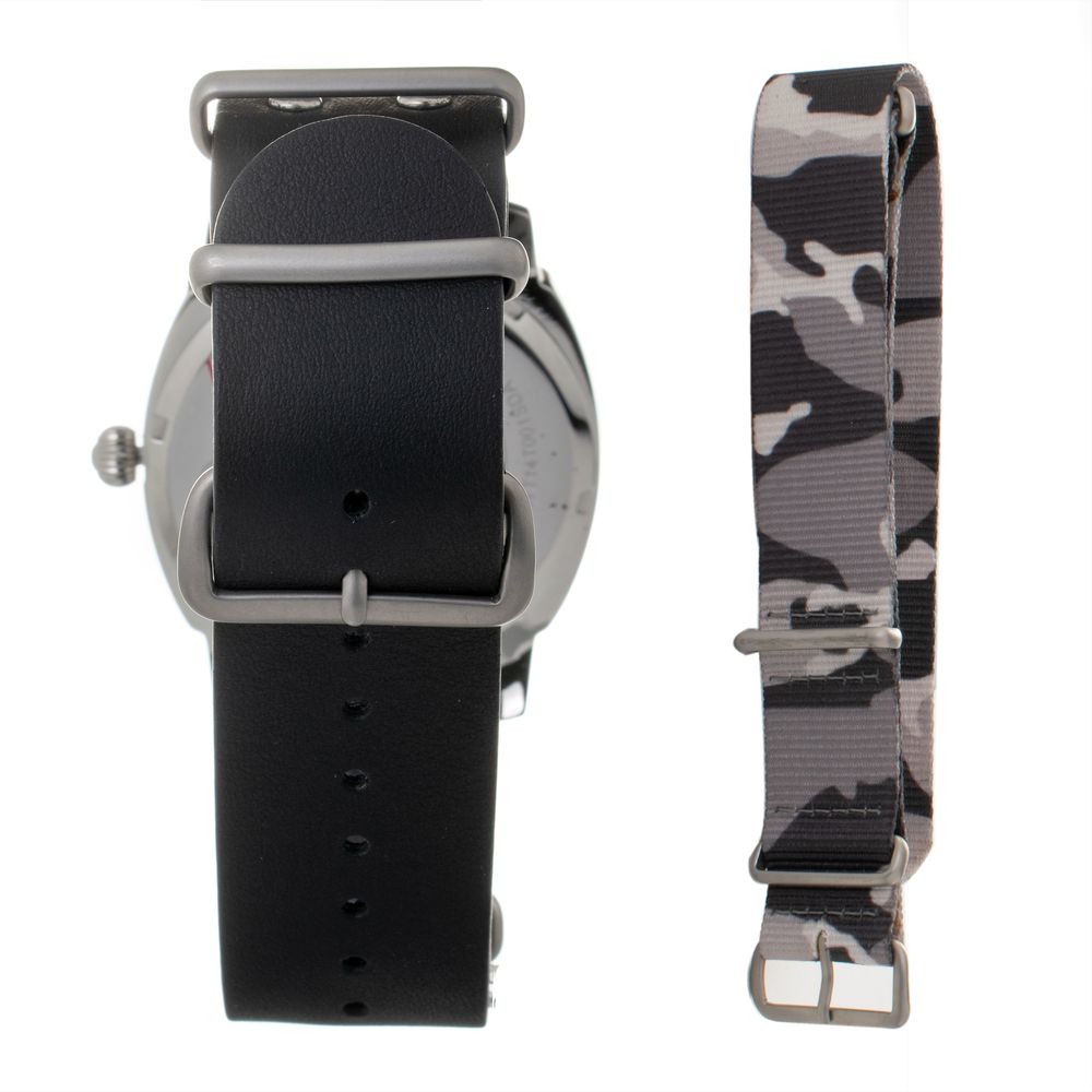 Folli Follie Schwarze Leder-Dresswatch