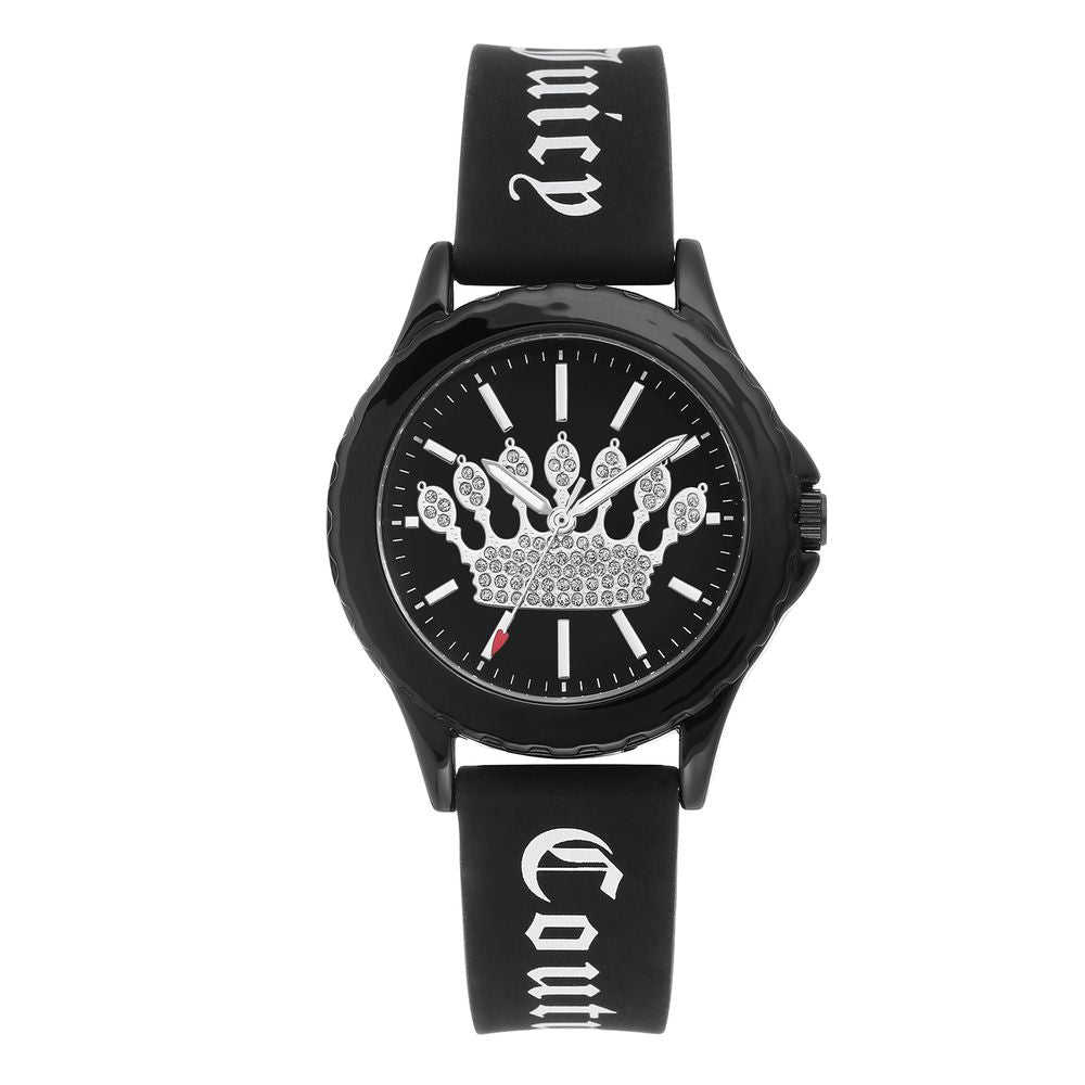 Juicy Couture Uhr mit schwarzem Synthetikarmband
