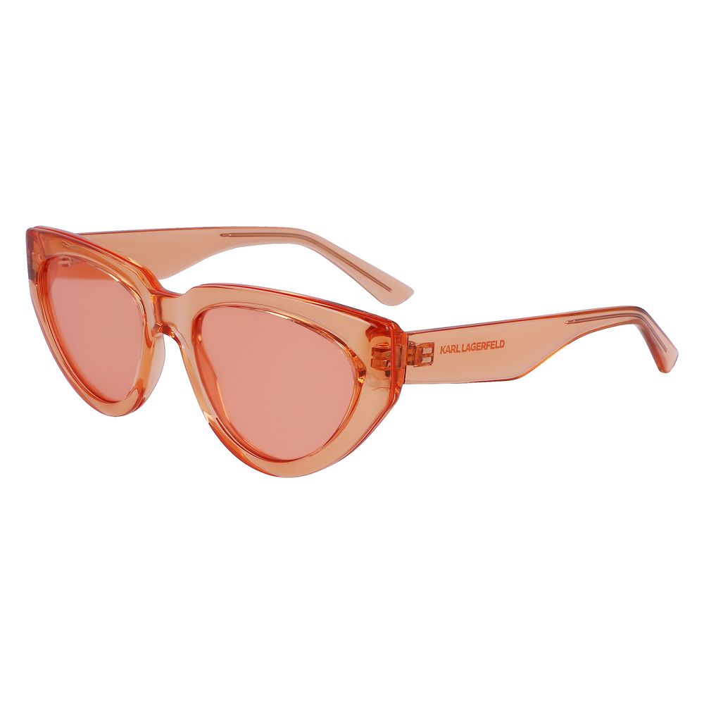 Karl Lagerfeld – Orangefarbene Sonnenbrille mit Spritzguss