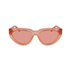 Karl Lagerfeld – Orangefarbene Sonnenbrille mit Spritzguss